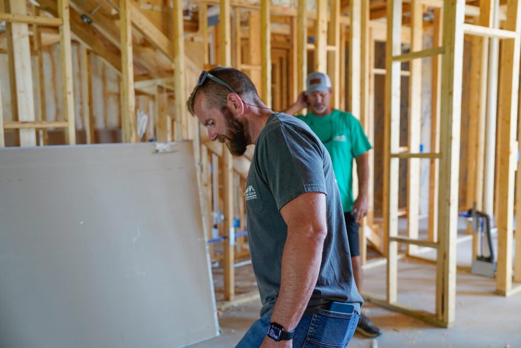 TBG Homes Builder on job site