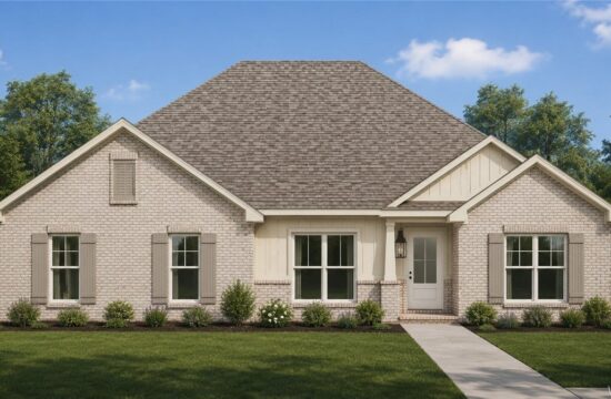 Exterior rendering of a TBG Homes new build in Brook Highland, Tuscaloosa, AL